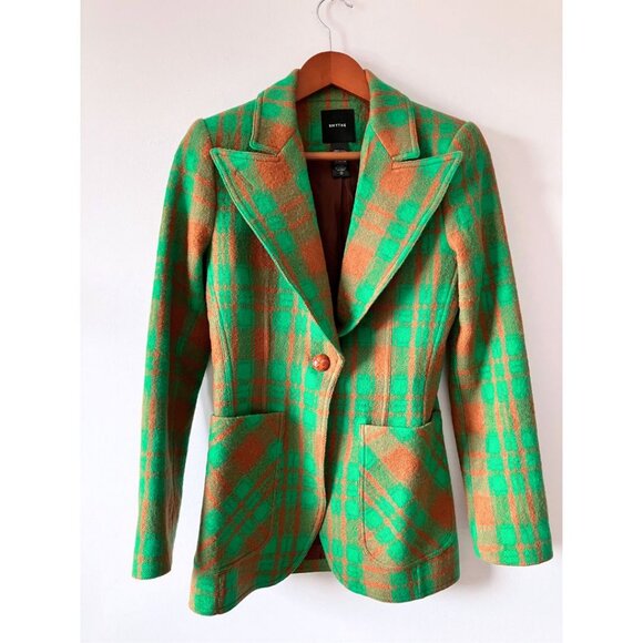 Smythe Checked Birkin Patch Pocket Blazer Multi Size 4 - Picture 4 of 9